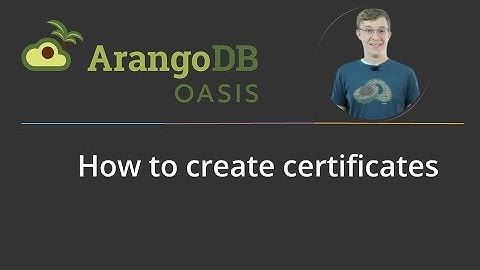Certificates with ArangoDB Oasis