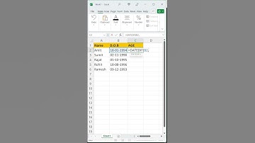How to calculate age in Excel? #shorts #excel #exceltutorial