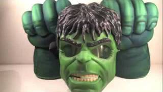 The Incredible Hulk Power Glow Mask & Hulk Smash Hands Movie Role Play Toy Review screenshot 1