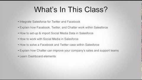 I. Chatter - Social Media for Salesforce - Salesforce.com Training