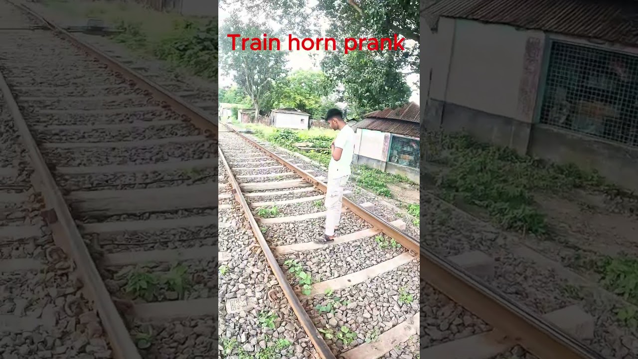 Train horn prank  funny memes   Fake train horn prank