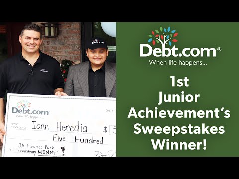Iann Heredia was awarded $500 from the Debt.com give-a-way at JA World and he says, “It’s always important to manage your finances because if you don’t – you’ll go broke!” He explains that he has a passion for technology and plans on using the money towards a computer.