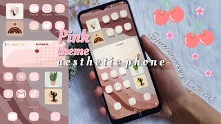 ☁️ how to make your homescreen aesthetic | Samsung a22 | pink theme screenshot 1
