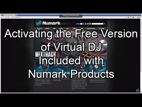 Virtual Dj - Activating The Free Version Included With Numark Products