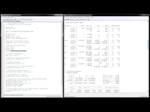 Panel Data Models in Stata