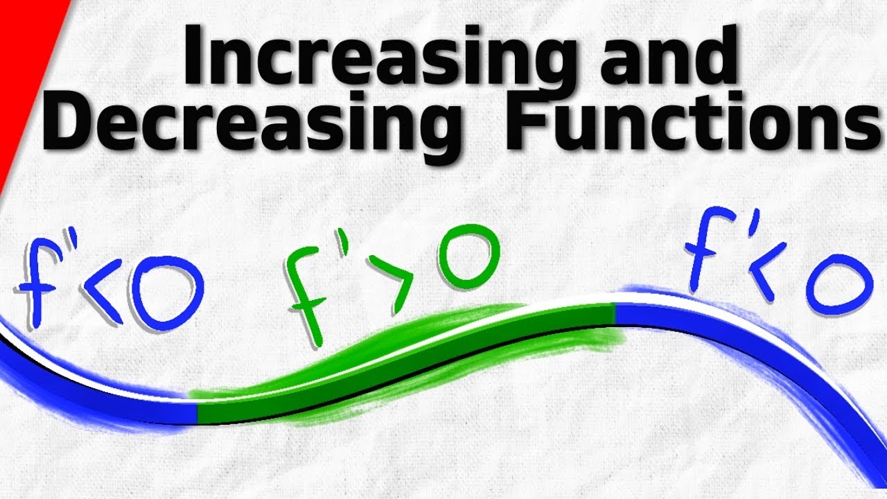 Increasing and Decreasing Functions Test | Calculus 1 - YouTube