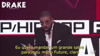 Drake recebendo alguns premios no American Music Awards 2016 - Legendado