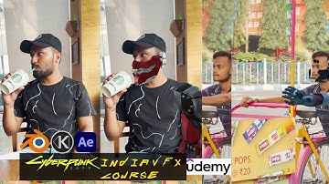 My First Udemy Course - Cyberpunk India VFX Using Blender & After Effects Out Now! #udemy #vfx