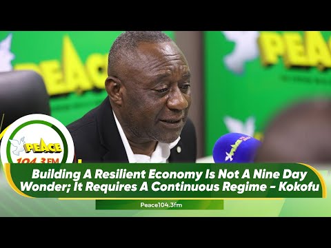 Building A Resilient Economy Is Not A Nine Day Wonder; It Requires A Continuous Regime - Kokofu