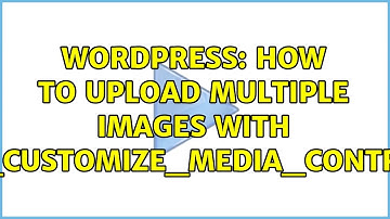 Wordpress: How to upload multiple images with WP_Customize_Media_Control?