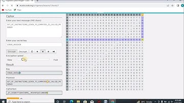 Vigenere Cipher Widget for 9th class chap no  4