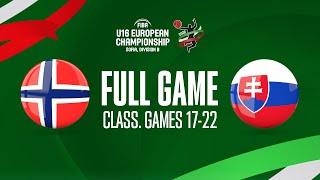 Norway v Slovakia | Full Basketball Game | FIBA U16 European Championship 2022
