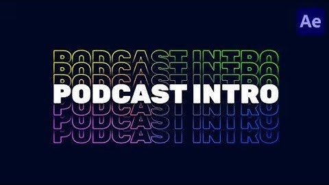 • Free Tamplate • ( Videohive Podcast Intro ) • After Effects •