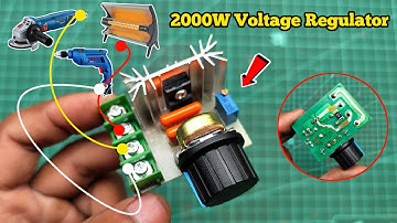 2000w SCR Voltage Regulator | Drill Machine & Angle Grinder Speed controller | Ac Voltage Dimmer