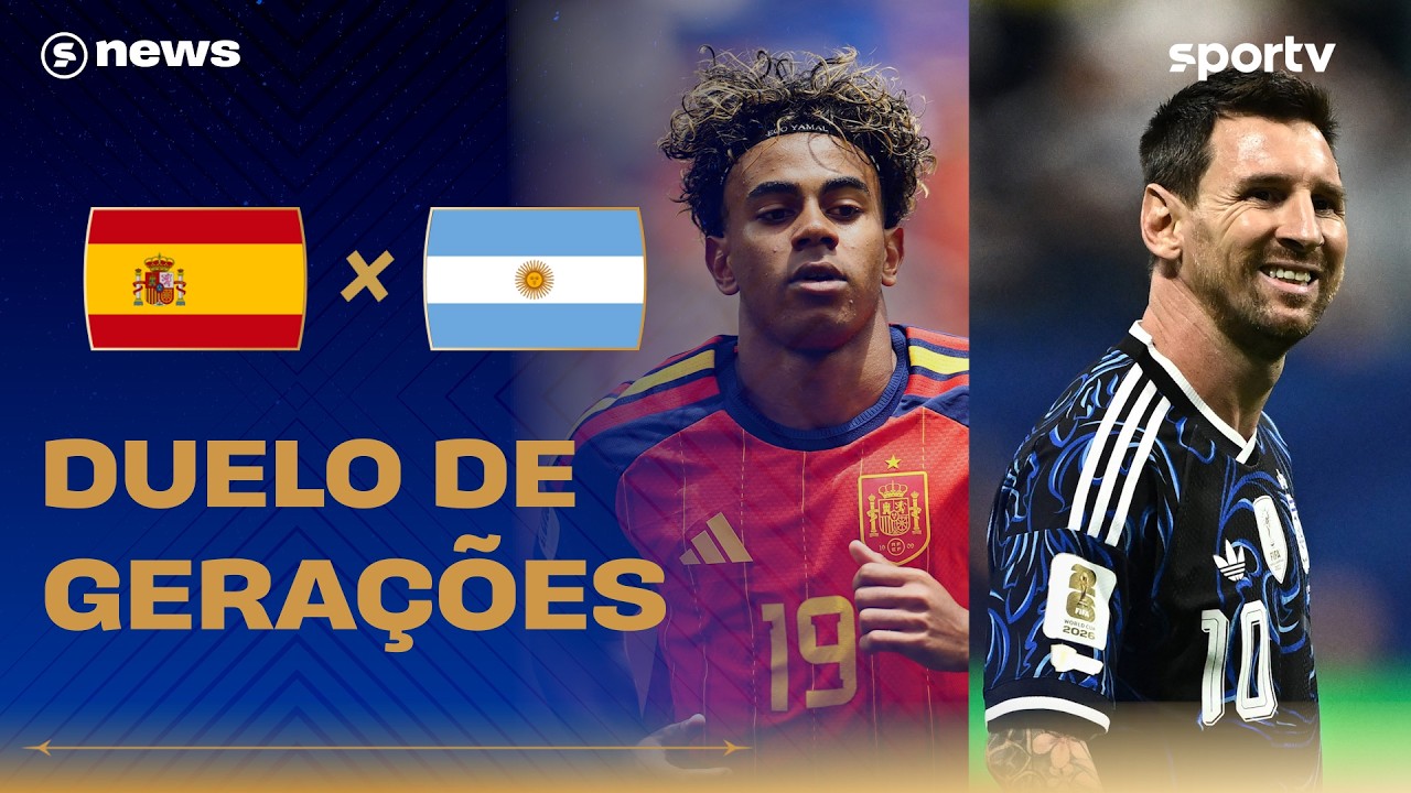 ESPANHA X ARGENTINA: CONFRONTO ENTRE MESSI E YAMAL | News | Copa do Mundo 2026 | sportv