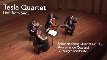 Tesla Quartet | Schubert String Quartet No. 13 Rosamunde IV. Allegro Moderato