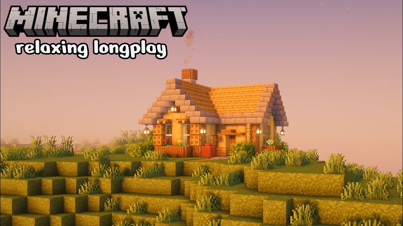 Minecraft Relaxing Longplay - Cozy Starter House (No Commentary) 1.21