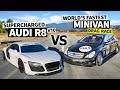 Can a 700hp Supercharged Minivan Beat a V10 Audi R8? // This vs. That