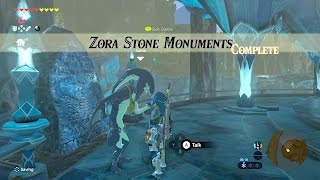 Zelda BOTW Zora Stone Monuments Side Quest