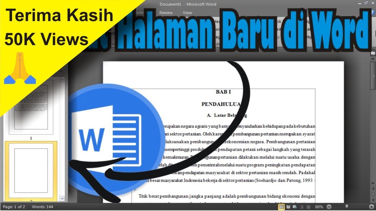 Cara Membuat Lembaran Baru atau Halaman Baru di Microsoft Word • #