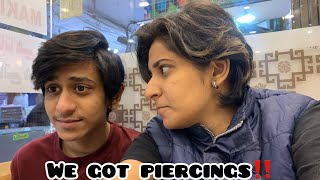 Me & my BROTHER got piercings‼️😭
