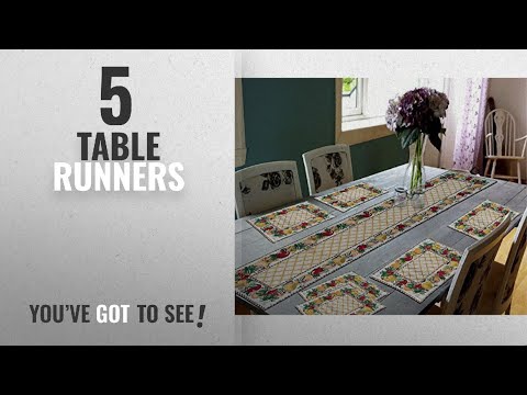Top 10 Table Runners [2018]: Glamkart Jacquard Linen 7 Piece Mat with Table Runner - 13