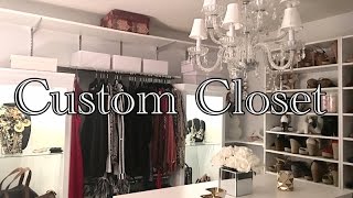 This video shows how I created my custom closet/office by repurposing thrifted pieces , using affordable bookshelves and a little 