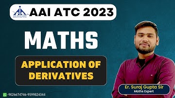 Application Of Derivatives| AAI-ATC - 2023 | START PREPARING NOW FOR NEXT | CAREER WAVE