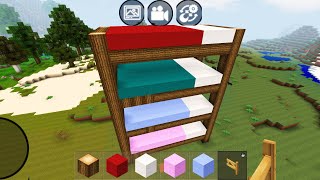 Mini Block Craft 3D Gameplay #23 (iOS & Android) | Beautiful Bunk Bed 🛌 screenshot 4