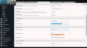Installing Eggblog with Softaculous in cPanel