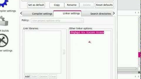 Set opencv in codeblocks IDE by Ubuntu