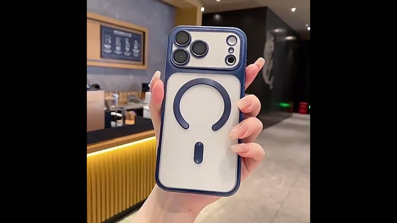 Matte finish, frosted, electroplated, magnetic, full coverage soft case for iPhone 17 Pro