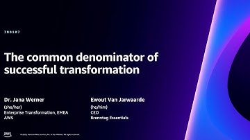 AWS re:Invent 2023 - The common denominator of successful transformation (INO107)