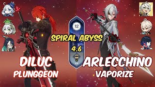 LECTOR JANC*K 🤡| Diluc Plunge - Arlecchino Vaporize | GENSHIN IMPACT SPIRAL ABYSS