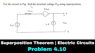 Superpositiestelling | Elektrische schakelingen | Probleem 4.10 | Elektrotechniek