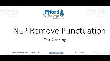 L 2 NLP Remove Punctuation