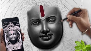 Drawing Shree Ram Ji , Ram Lalla Drawing | Step by Step Shading Tutorial Part 1