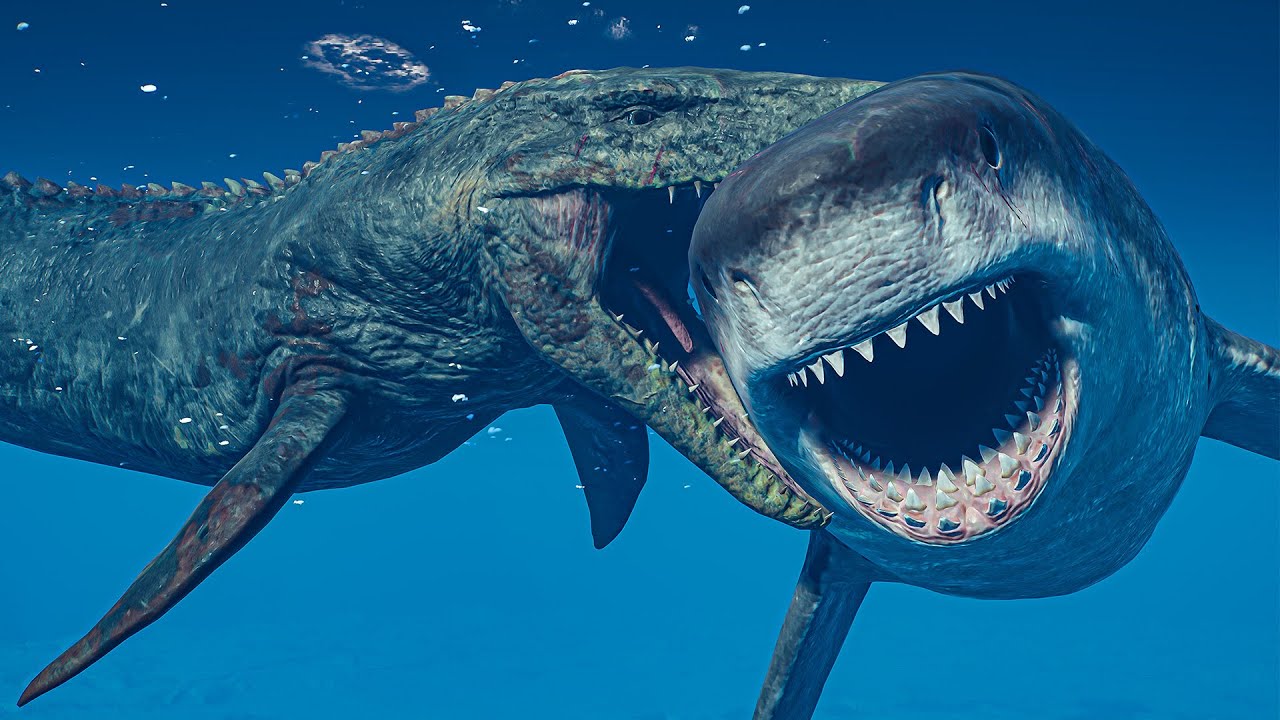 Mosasaurus vs Megalodon | HUNT & FIGHT Against All Marine Reptiles in Jurassic World Evolution 3