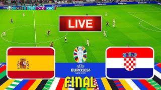 SPAIN vs CROATIA || Final UEFA Euro 2024 || Full Match All Goals - Live Football Match || PES 21