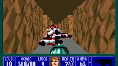 Wolfenstein 3D : Episode 4 : Floor 10  : 100% kills (alternative way)