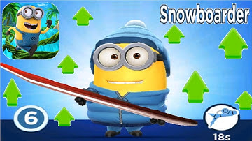 Despicable Me Minion Rush Snowboarder Level Up Costume fullscreen gameplay walkthrough ios & android