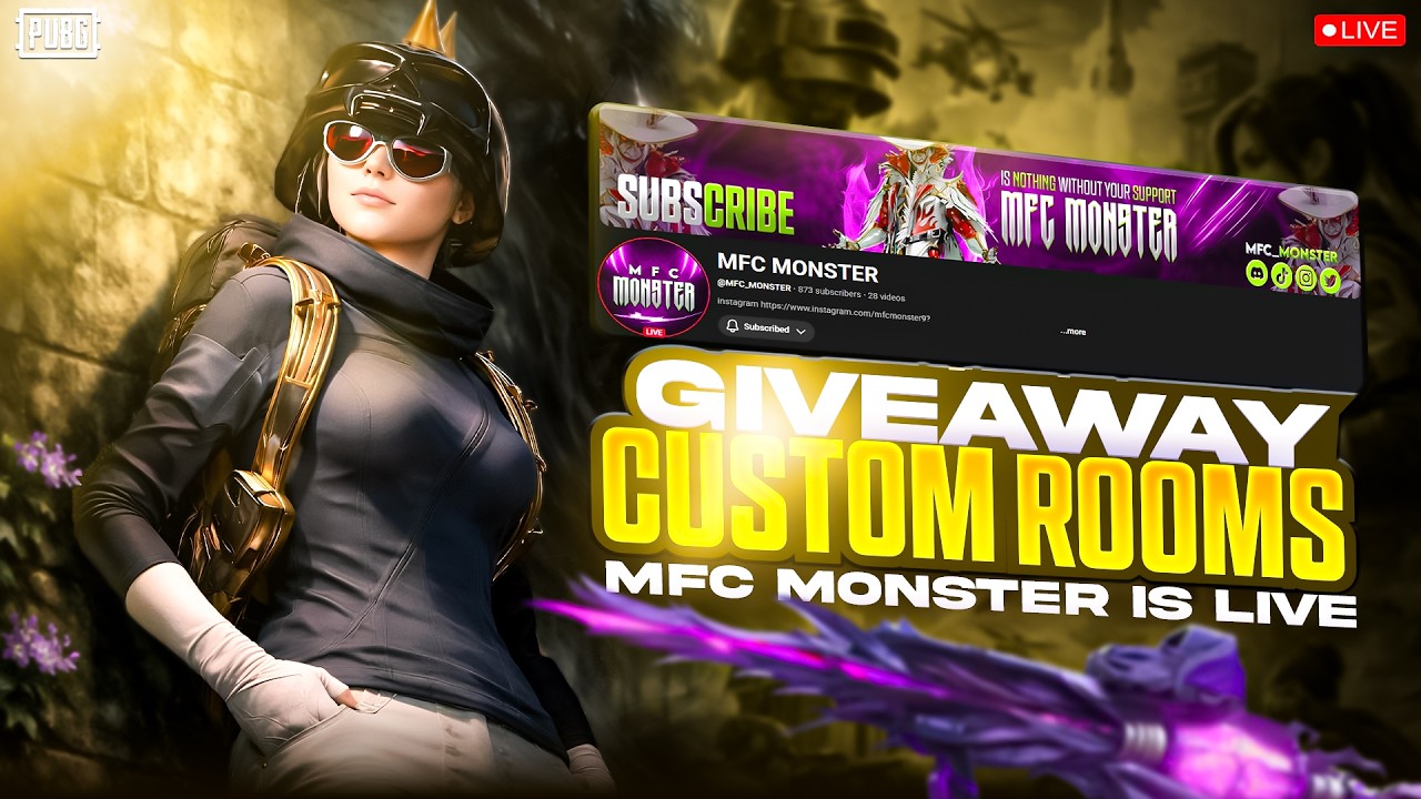 🔴💲UC & CASH Giveaway⚡ | Custom Rooms PUBG Mobile 😎 - New Update Live Stream | MFC MONSTER