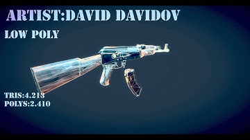 Ak-47 low and high poly turntable