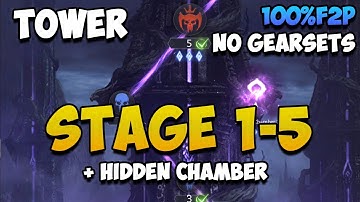 Tower of Deception Stage 1-5 + Hidden Chamber 1 I F2P& No Gearsets I Watcher of Realms