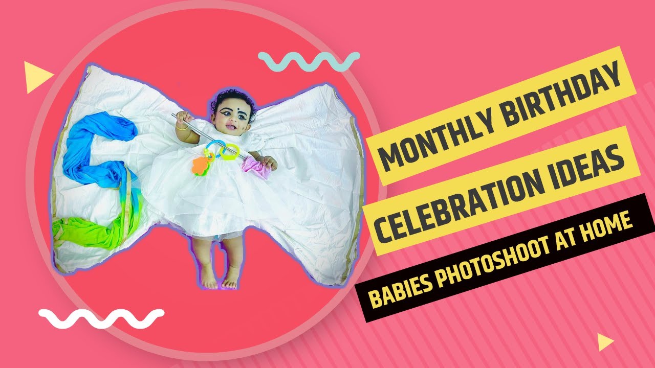 Baby’s Monthly Birthday Celebrations! Baby photo shoot with 2 items in