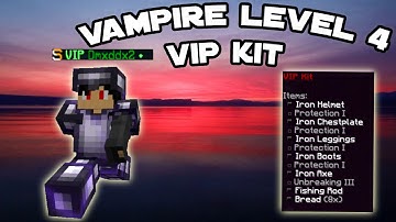 Becoming Nearly unkillable (VIP Kit+ Vampire level 4) | Pikanetwork Skywars