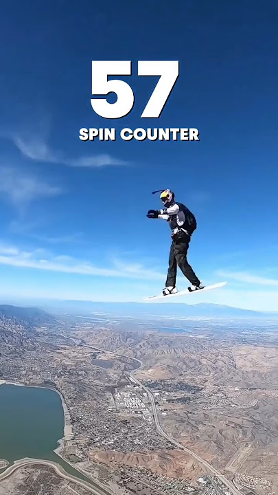 Spin counter 😱😳#shorts #youtubeshorts #shortsfeed #skydiving #skating #sky