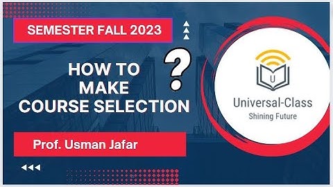 How to Make Course Selection in Virtual University Of Pakistan (VU) - A Step-by-Step Guide