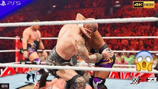 WWE 2K23 (PS5) - ALPHA ACADEMY vs VIKING RAIDERS | VIKING RULES MATCH | RAW, JULY 17, 2023 [4K]
