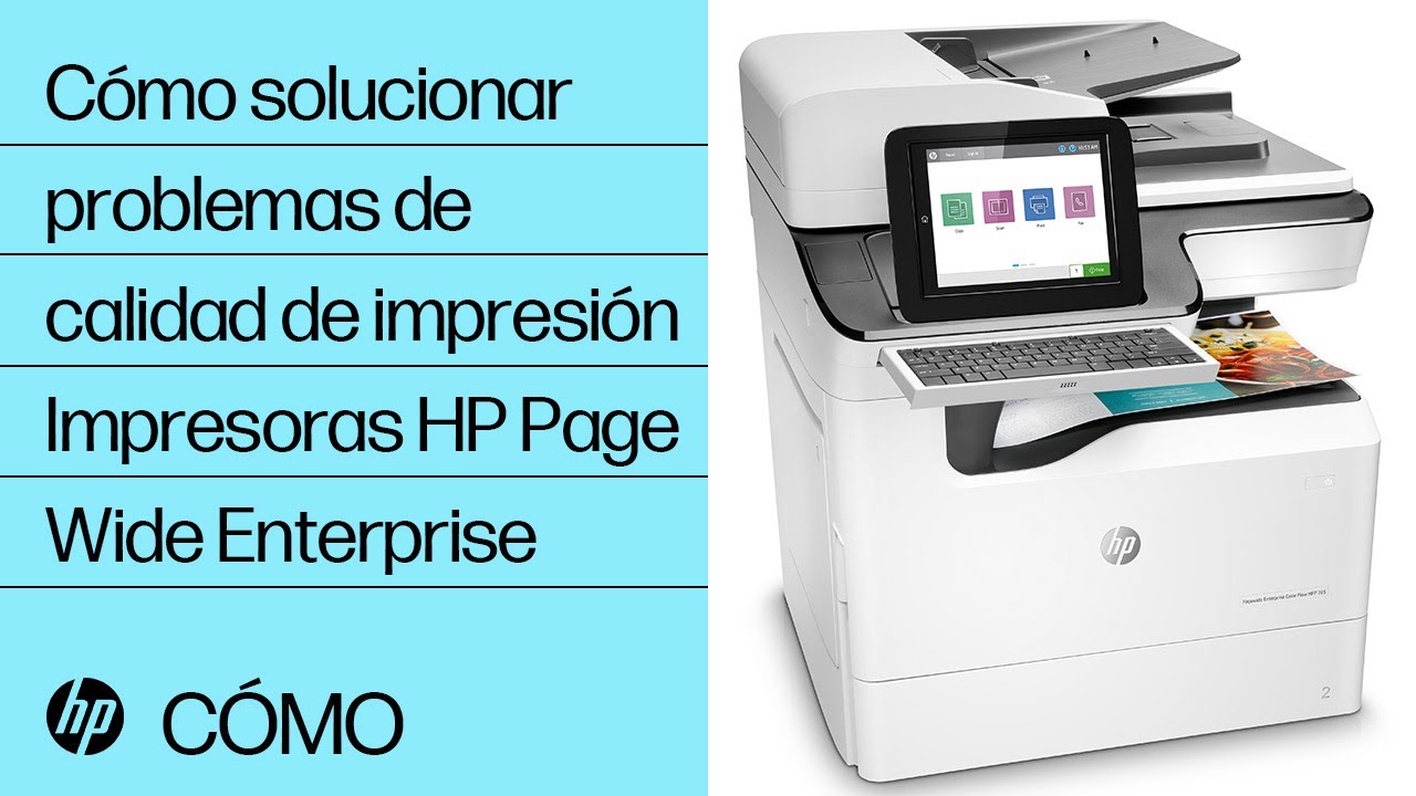 Cómo solucionar problemas de calidad de impresión | Impresoras HP PageWide  Enterprise | HP Support - YouTube